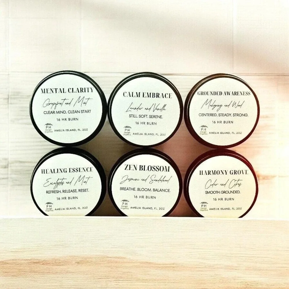 PH Design Organics Aromatherapy Candles Set, Scented Candles, Home Decor,‎ Gift